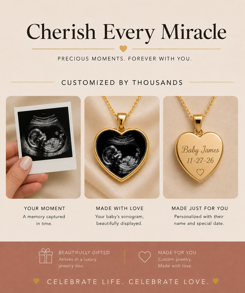 Sonogram Maternity Necklace - Expected Blessings