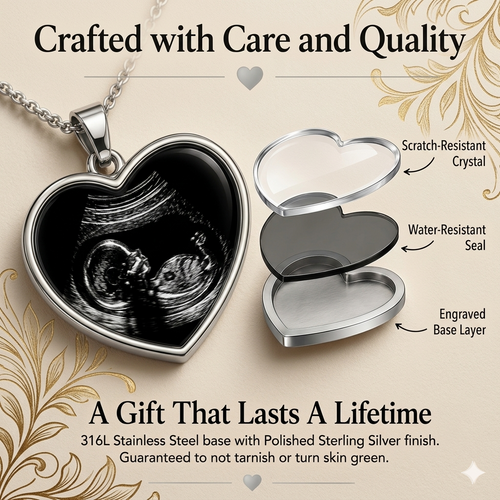 Sonogram Maternity Necklace - Expected Blessings