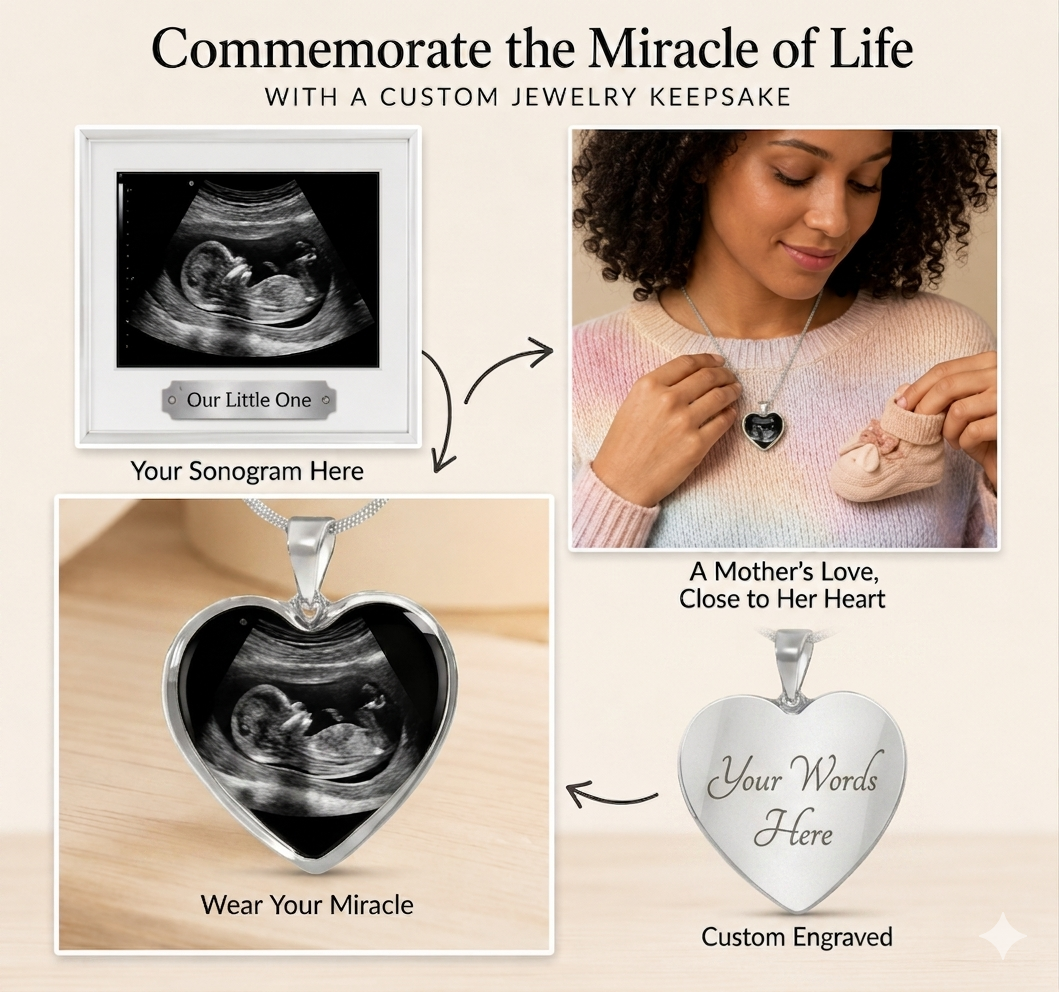 Sonogram Maternity Necklace - Expected Blessings