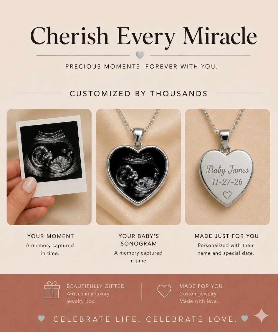 Sonogram Maternity Necklace - Expected Blessings