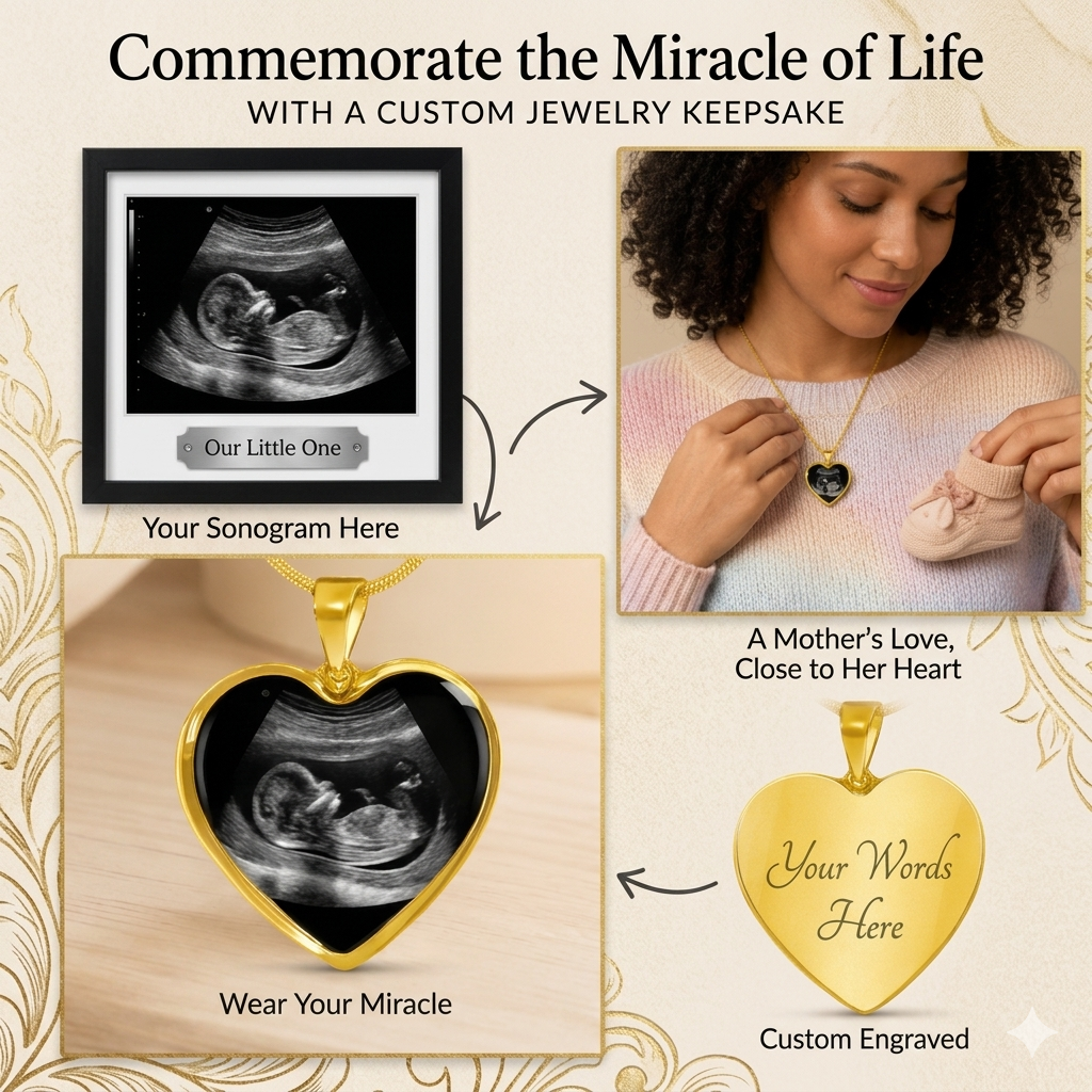 Sonogram Maternity Necklace - Expected Blessings